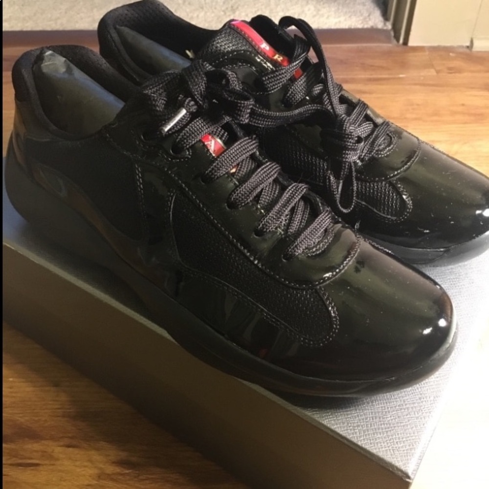 Prada sneakers with patent leather